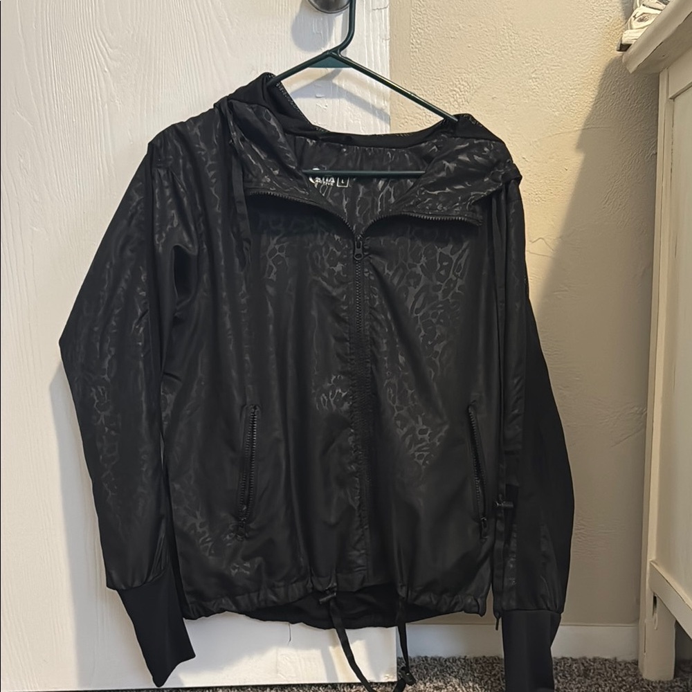Black Leopard Print Women's Jacket